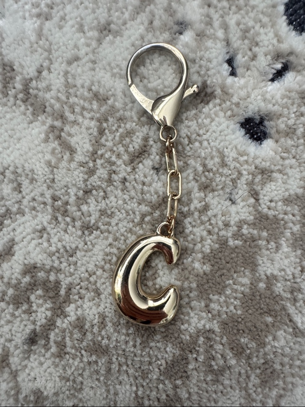 Gold Letter C Keychain bag Charm - Women Accessories